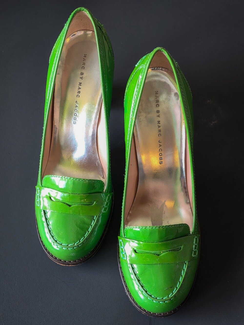 Marc by Marc Jacobs Women’s Green Patent Leather Pumps